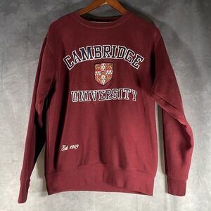 Official Cambridge University Burgundy Sweatshirt Size Medium